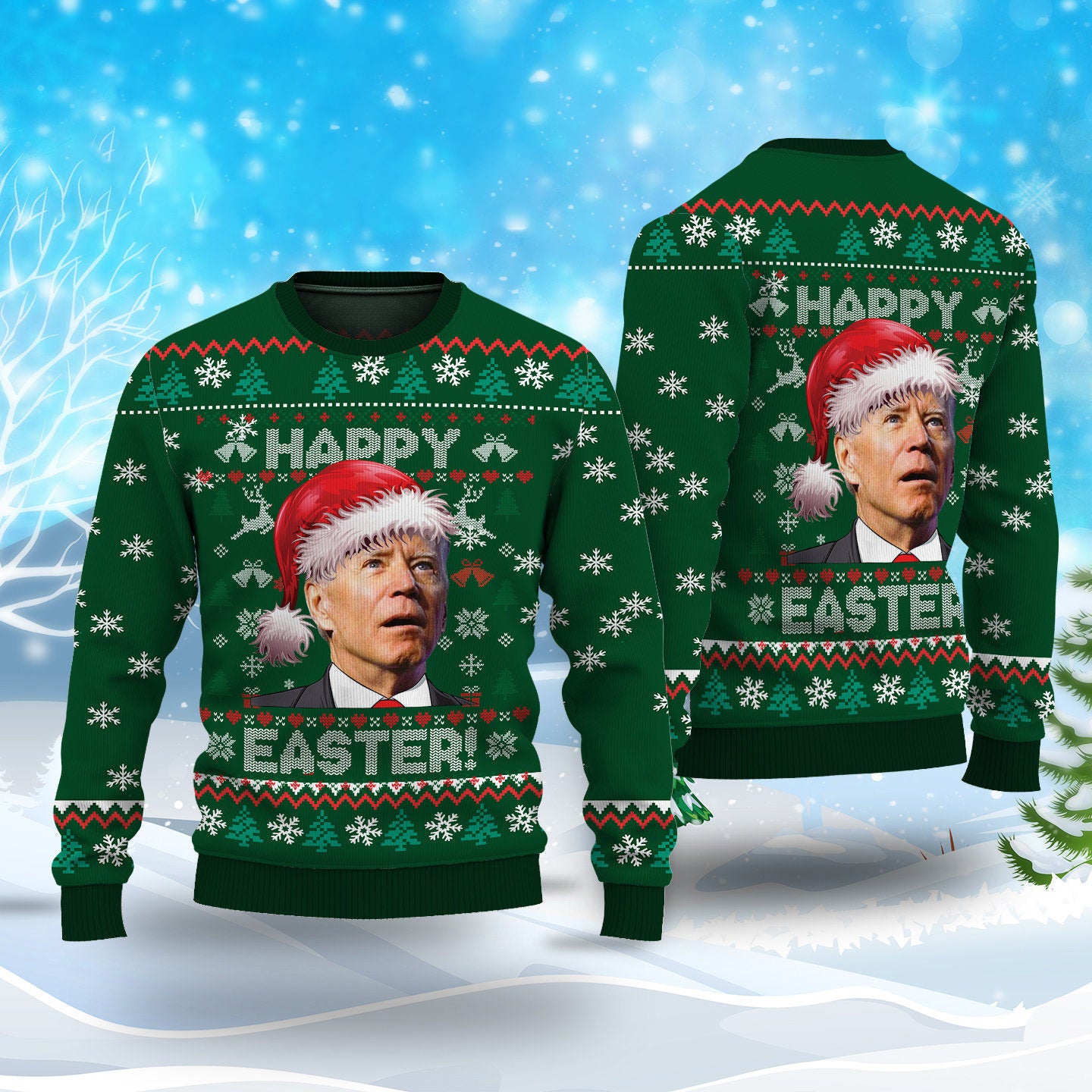 Santa Joe Biden Merry 4th Of Easter - Ugly Sweater