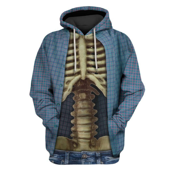 Skeleton Chest Hoodie For Men And Women