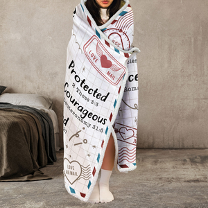 Custom Photo God Says You Are Beautiful And Kind - Personalized Wearable Hooded Blanket - Gift For Women - NA94