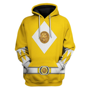 Yellow Ranger Mighty Morphin The Movie (1995) C1 - Hoodie Set, Sweatshirt, Sweatpants PRHS87