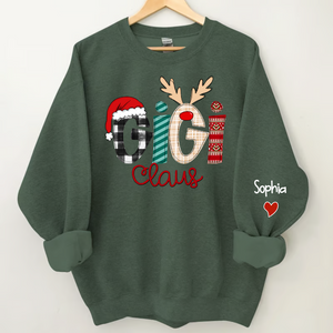 Custom Family Name Mom Claus - Personalized Sweatshirt - Best Christmas Gift For Grandma, Mom, Family Member - NH96