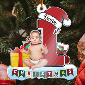 Custom Photo My 1st Christmas - Personalized Acrylic Ornament NA94