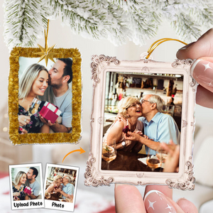 Custom Photo And Frames Mery Christmas 2024 - Gift For Family - Personalized Acrylic Ornament NA94