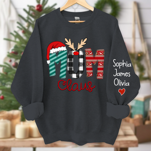 Custom Family Name Mom-Mom Claus - Personalized Sweatshirt - Best Christmas Gift For Grandma, Mom, Family Member - NH96