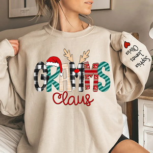 Custom Family Name Gramms Claus - Personalized Sweatshirt - Best Christmas Gift For Grandma, Mom, Family Member - NH96