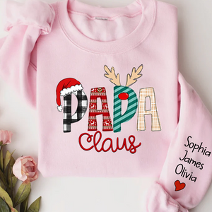 Custom Name Merry Christmas Papa Claus, Dad Claus - Personalized Sweatshirt - Gift for Dad, Grandpa, Husband - NH96