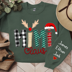 Custom Family Name Mimi Claus - Personalized Sweatshirt - Best Christmas Gift For Grandma, Mom, Family Member - NH96