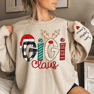 Custom Family Name Gigi Claus - Personalized Sweatshirt - Best Christmas Gift For Grandma, Mom, Family Member - NH96