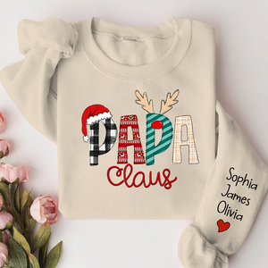 Custom Name Merry Christmas Papa Claus, Dad Claus - Personalized Sweatshirt - Gift for Dad, Grandpa, Husband - NH96