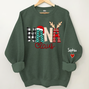 Custom Family Name Nana Claus - Personalized Sweatshirt - Best Christmas Gift For Grandma, Mom, Family Member - NH96