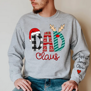 Custom Name Merry Christmas Dad Claus - Personalized Sweatshirt - Gift for Dad, Grandpa, Husband - NH96