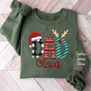 Custom Name Merry Christmas Dad Claus - Personalized Sweatshirt - Gift for Dad, Grandpa, Husband - NH96