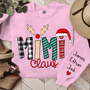 Custom Family Name Mimi Claus - Personalized Sweatshirt - Best Christmas Gift For Grandma, Mom, Family Member - NH96