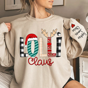 Custom Family Name Lolli Claus - Personalized Sweatshirt - Best Christmas Gift For Grandma, Mom, Family Member - NH96