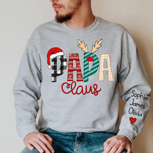 Custom Name Merry Christmas Papa Claus, Dad Claus - Personalized Sweatshirt - Gift for Dad, Grandpa, Husband - NH96