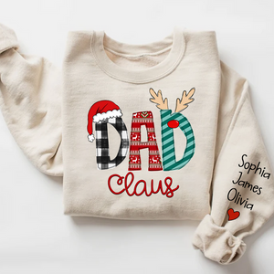 Custom Name Merry Christmas Dad Claus - Personalized Sweatshirt - Gift for Dad, Grandpa, Husband - NH96