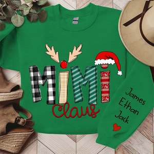 Custom Family Name Mimi Claus - Personalized Sweatshirt - Best Christmas Gift For Grandma, Mom, Family Member - NH96