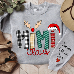 Custom Family Name Mimi Claus - Personalized Sweatshirt - Best Christmas Gift For Grandma, Mom, Family Member - NH96