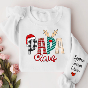 Custom Name Merry Christmas Papa Claus, Dad Claus - Personalized Sweatshirt - Gift for Dad, Grandpa, Husband - NH96