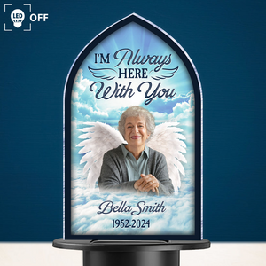 Custom Photo I'm Always Here With You - Memorial Gift - Personalized Solar Light NA94