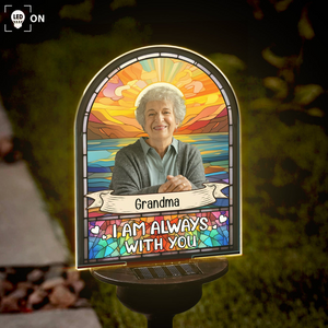 Custom Photo I'm Always Here With You Wherever You Are - Memorial Gift - Personalized Solar Light NA94