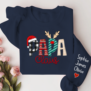 Custom Name Merry Christmas Papa Claus, Dad Claus - Personalized Sweatshirt - Gift for Dad, Grandpa, Husband - NH96