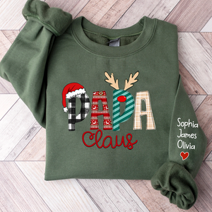 Custom Name Merry Christmas Papa Claus, Dad Claus - Personalized Sweatshirt - Gift for Dad, Grandpa, Husband - NH96