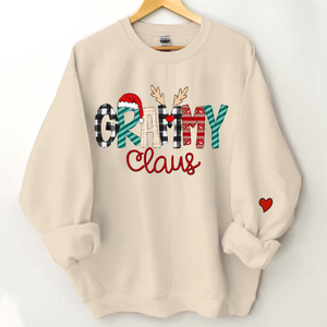 Custom Family Name Grammy Claus - Personalized Sweatshirt - Best Christmas Gift For Grandma, Mom, Family Member - NH96