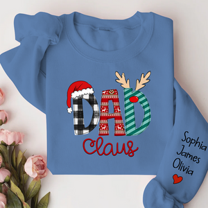 Custom Name Merry Christmas Dad Claus - Personalized Sweatshirt - Gift for Dad, Grandpa, Husband - NH96