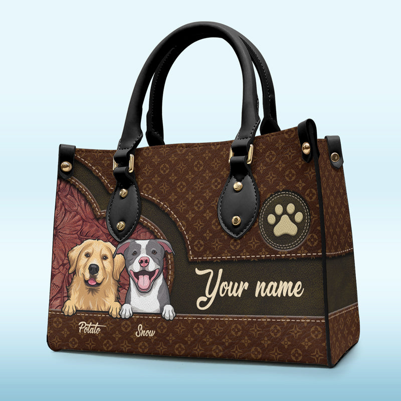 Life Is Better With Beloved Fur Baby  - Personalized Leather Handbag - Gift for Dog Lovers, Dog Dad, Dog Mom | CLP14 NH96