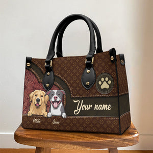 Life Is Better With Beloved Fur Baby  - Personalized Leather Handbag - Gift for Dog Lovers, Dog Dad, Dog Mom | CLP14 NH96