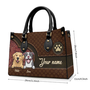 Life Is Better With Beloved Fur Baby  - Personalized Leather Handbag - Gift for Dog Lovers, Dog Dad, Dog Mom | CLP14 NH96