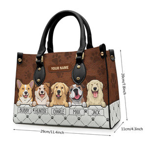 My Pet Is My Therapy - Personalized Leather Handbag - Gift for Dog Lovers, Dog Dad, Dog Mom | CLP14 NH96