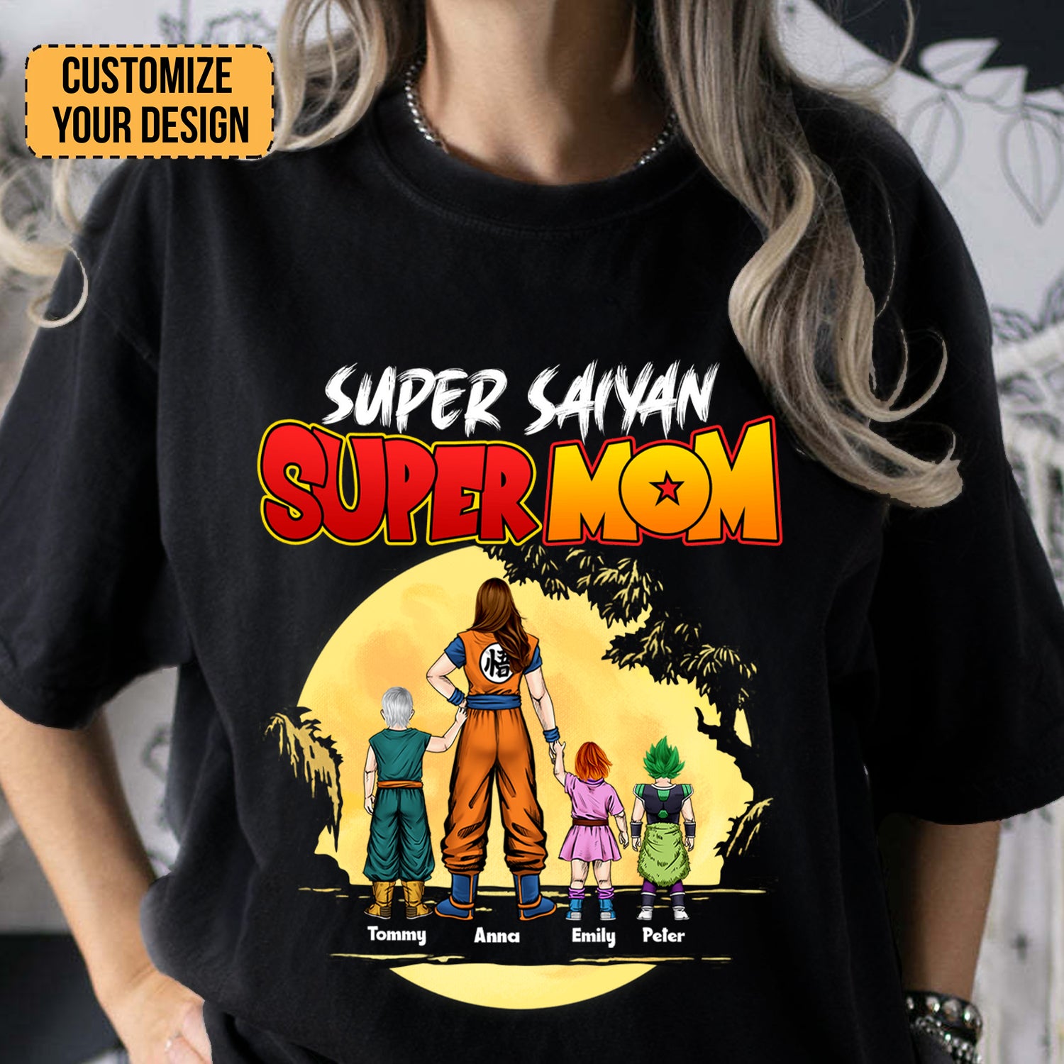 Super Saiyan Super Mom - Gift For Mother - Personalized TShirt - CL03 NH96