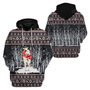 Ugly Giraffe And Santa Hoodie For Men And Women