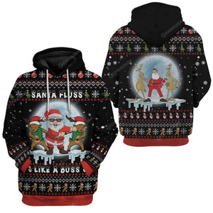 Santa Floss Like A Boss Hoodie For Men And Women