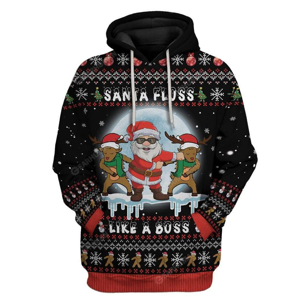 Santa Floss Like A Boss Hoodie For Men And Women