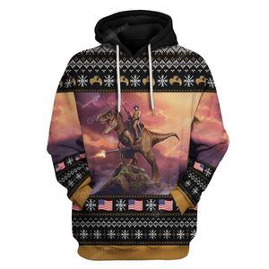 Ugly T-Rex Hoodie For Men And Women