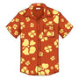 vector cartoon short sleeve hawaiian men shirt