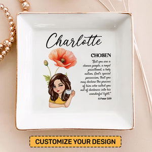 Meaning Of Your Name Girl - Personalized Jewelry Dish - Gift For Grandma, Mom, Girlfriend, Wife, Bestie, Sister - CLGOD04 NH96