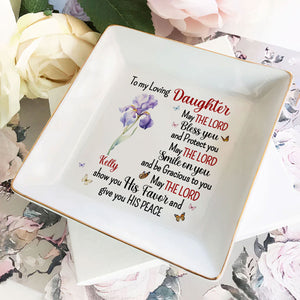 To My Loving - Personalized Jewelry Dish - Gift For Daughter, Grandma, Mom, Girlfriend, Wife, Bestie, Sister - NH96