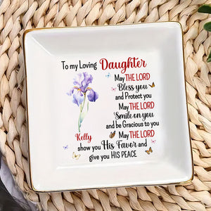 To My Loving - Personalized Jewelry Dish - Gift For Daughter, Grandma, Mom, Girlfriend, Wife, Bestie, Sister - NH96