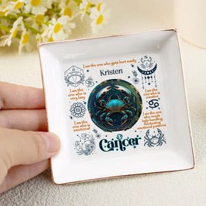 12 Zodiac Signs - Personalized Jewelry Dish - Gift For Grandma, Mom, Girlfriend, Wife, Bestie, Sister NH96