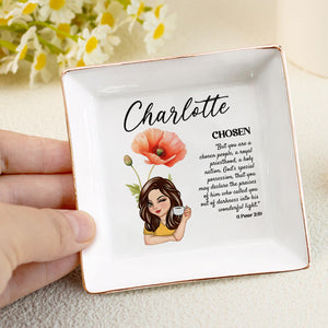 Meaning Of Your Name Girl - Personalized Jewelry Dish - Gift For Grandma, Mom, Girlfriend, Wife, Bestie, Sister - CLGOD04 NH96