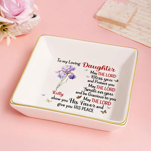 To My Loving - Personalized Jewelry Dish - Gift For Daughter, Grandma, Mom, Girlfriend, Wife, Bestie, Sister - NH96