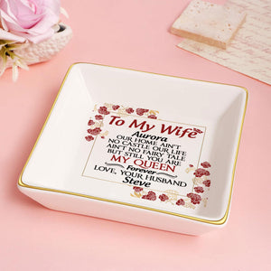 To My Wife - Personalized Jewelry Dish - Gift For Girlfriend, Wife - NH96