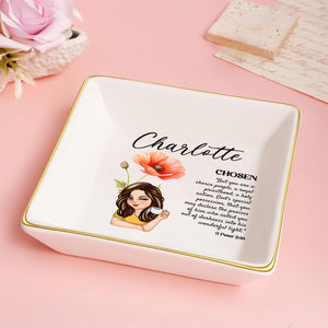 Meaning Of Your Name Girl - Personalized Jewelry Dish - Gift For Grandma, Mom, Girlfriend, Wife, Bestie, Sister - CLGOD04 NH96