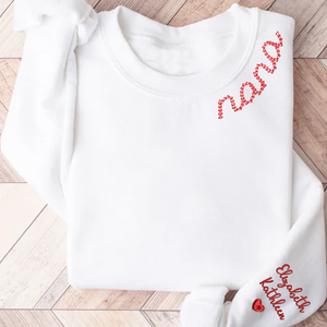 Custom Text Nana - Embroidered Hoodie, Sweatshirt, Tshirt - Gift for Grandma