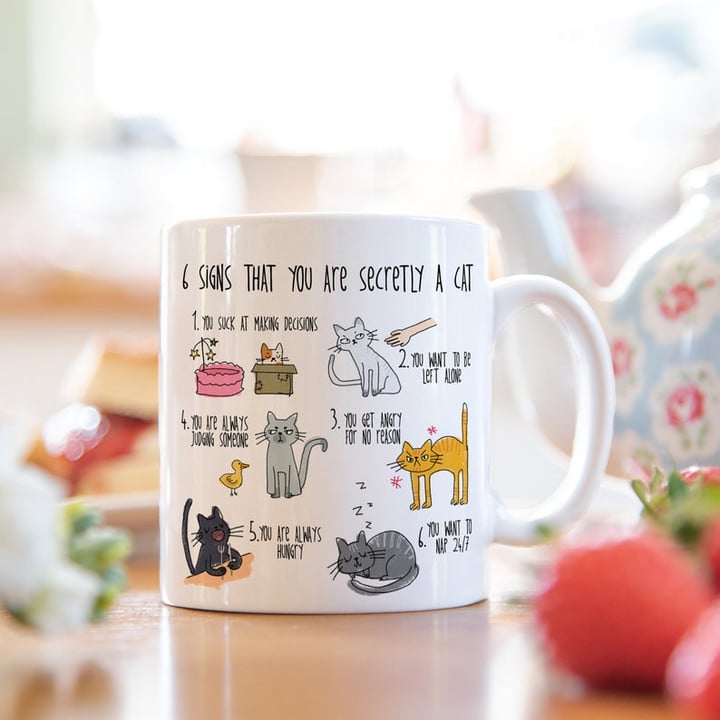 Six Signs That You Are Secretly A Cat Ceramic Mug