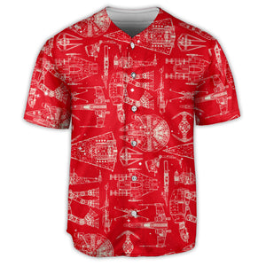 SPACE SHIPS Starwars RED - Baseball Jersey - Family Store